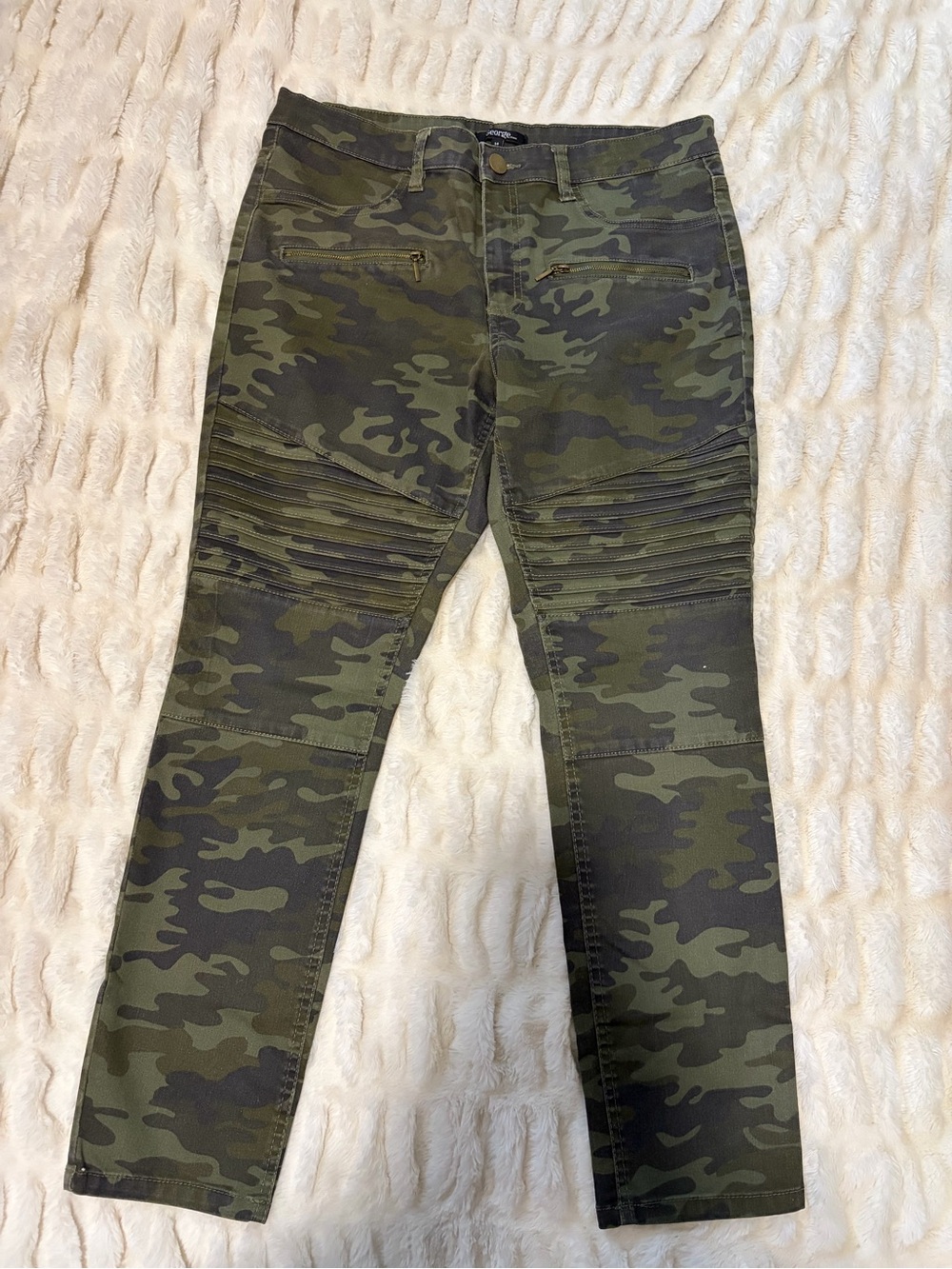 George Olive Green Camo Skinny Jeans